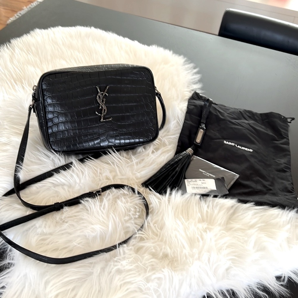 Saint Laurent Embossed Lou Camera Bag